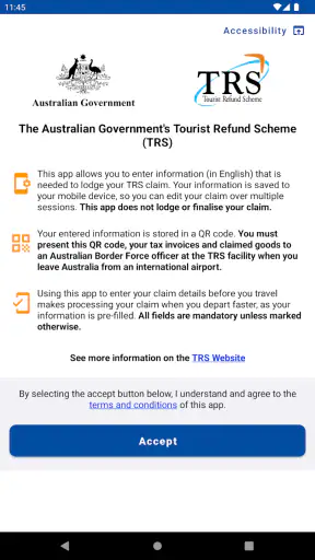Tourist Refund Scheme screenshot