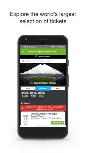 viagogo Tickets screenshot