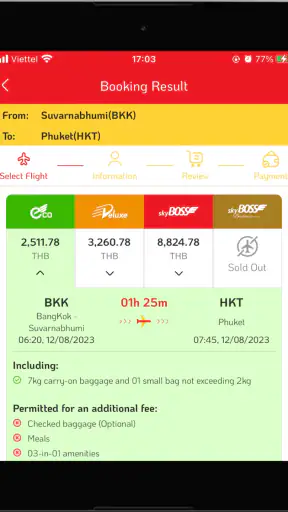Vietjet Thailand screenshot