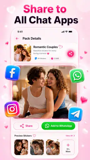 WASticker: Romantic stickers screenshot