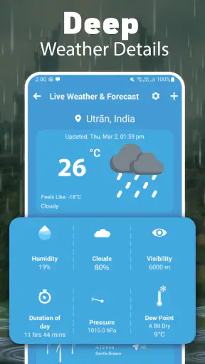 Weather & AQI Air Quality App screenshot