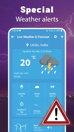 Weather & AQI Air Quality App screenshot