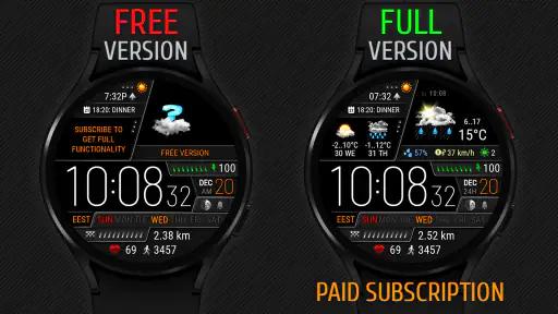 Weather watch face W6 screenshot