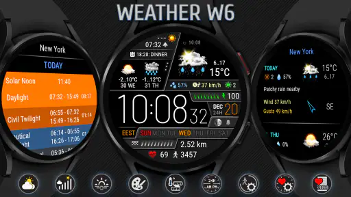 Weather watch face W6 screenshot