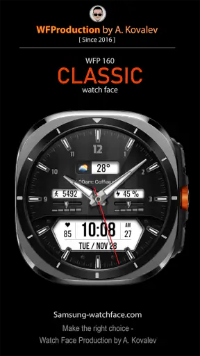 WFP 160 Classic watch face screenshot