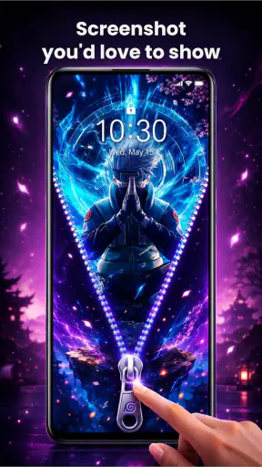 Zipper Lock Screen Customizer screenshot