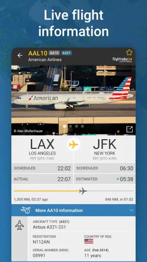 ติดตามการบิน Flightradar24 screenshot