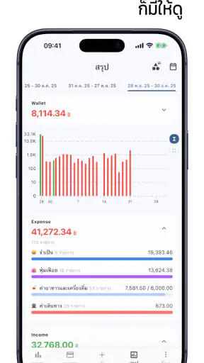 รายรับ รายจ่าย screenshot