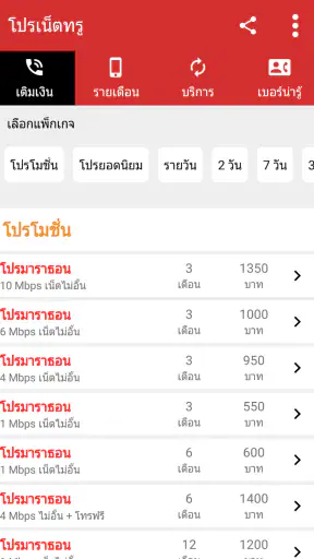 สมัครเน็ตทรู โปรเน็ตทรู เน็ตทร screenshot