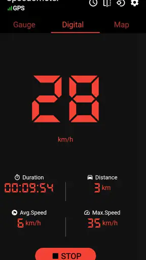 เครื่องวัดความเร็ว จีพีเอส GPS screenshot