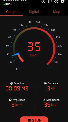 เครื่องวัดความเร็ว จีพีเอส GPS screenshot